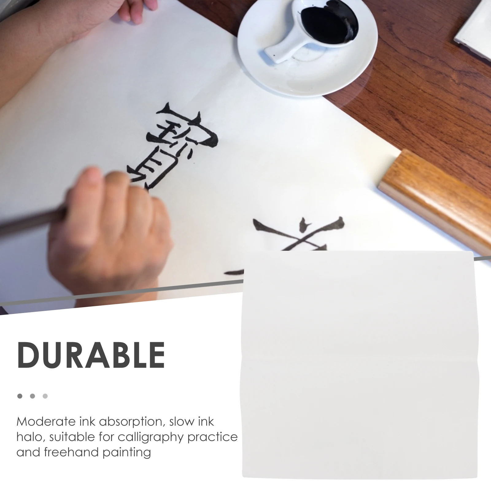 

100 Pcs Xuan Paper Calligraphy Artists Craft Chinese Painting Blank Writing Brush Watercolor Traditional Drawing Practice Art