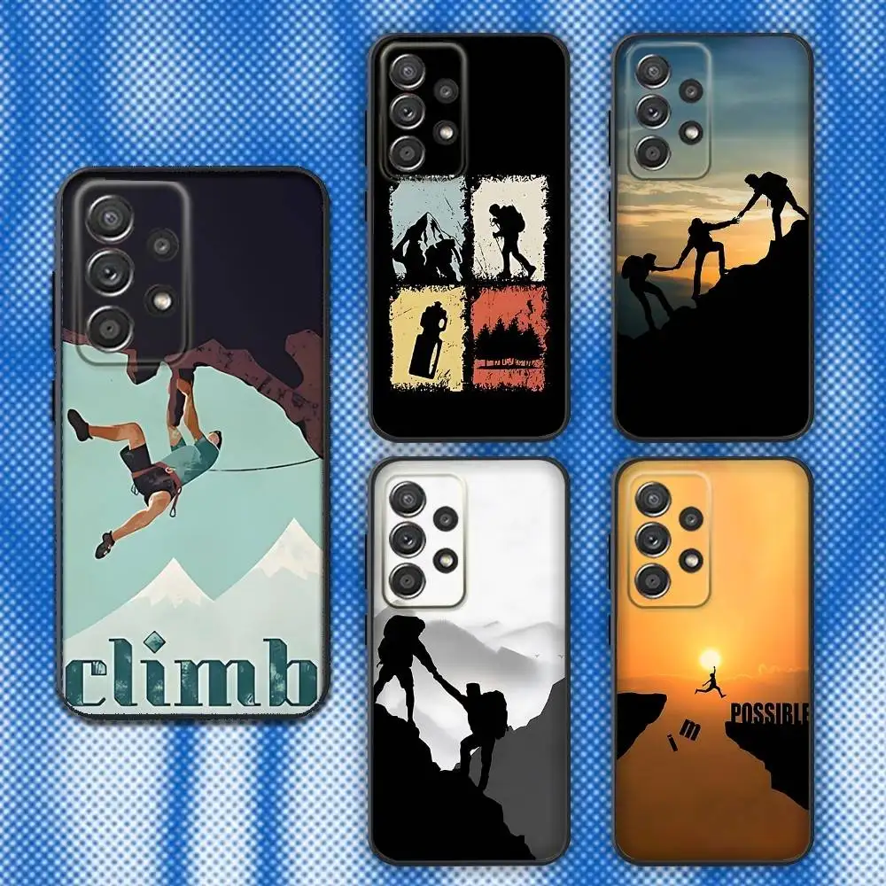 

Mountain Climbing Phone Case For Samsung S25,S24,S21,S22,S23,S30,Ultra,S20,Plus,Fe,Lite,Note,10,9,5G Black Cover