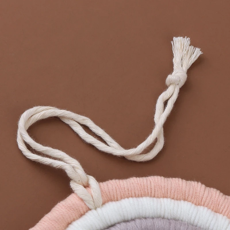 Boho Decor Macrame Rainbow Wall Hanging for Baby Girls Kids Nursery Rooms Gift