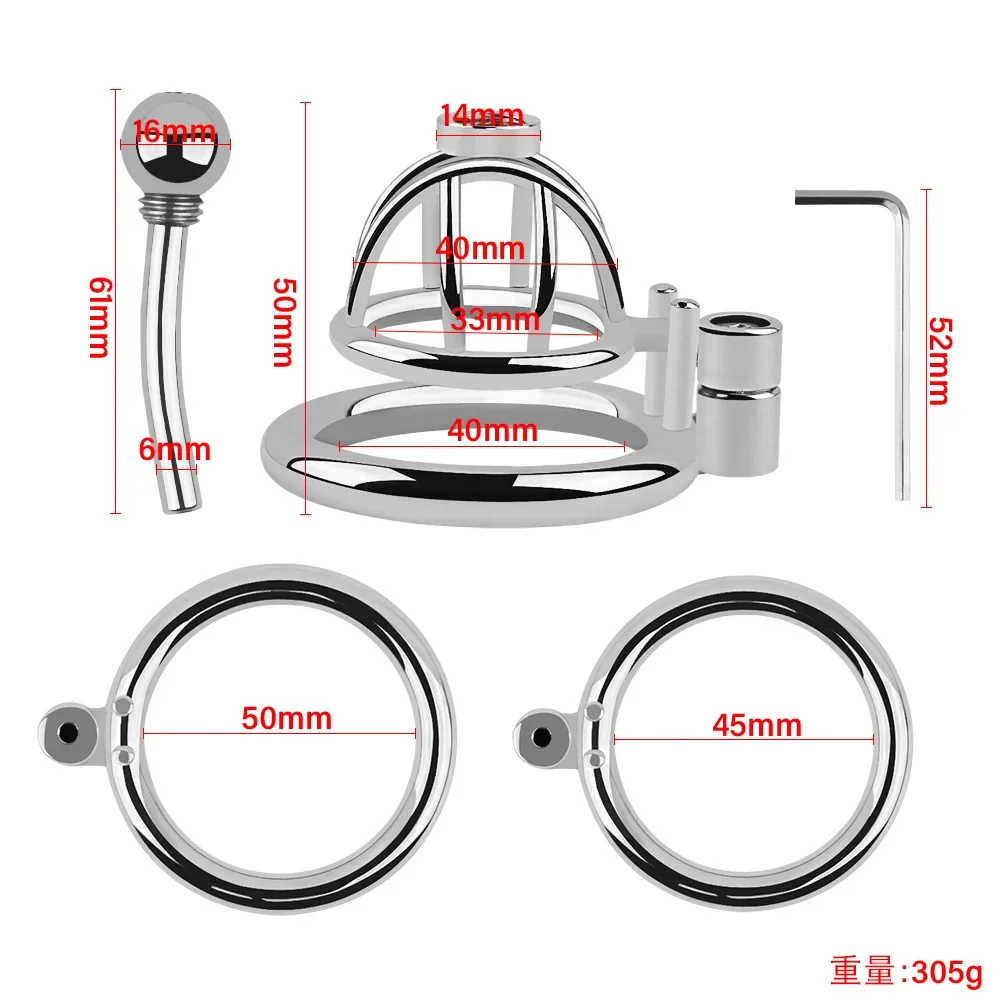 Pequeño pene bloqueo jaula para pene castidad masculina catéter uretral pene hombres dispositivo de envío Bondage castidad BDSM para anillo juguetes sexuales gota