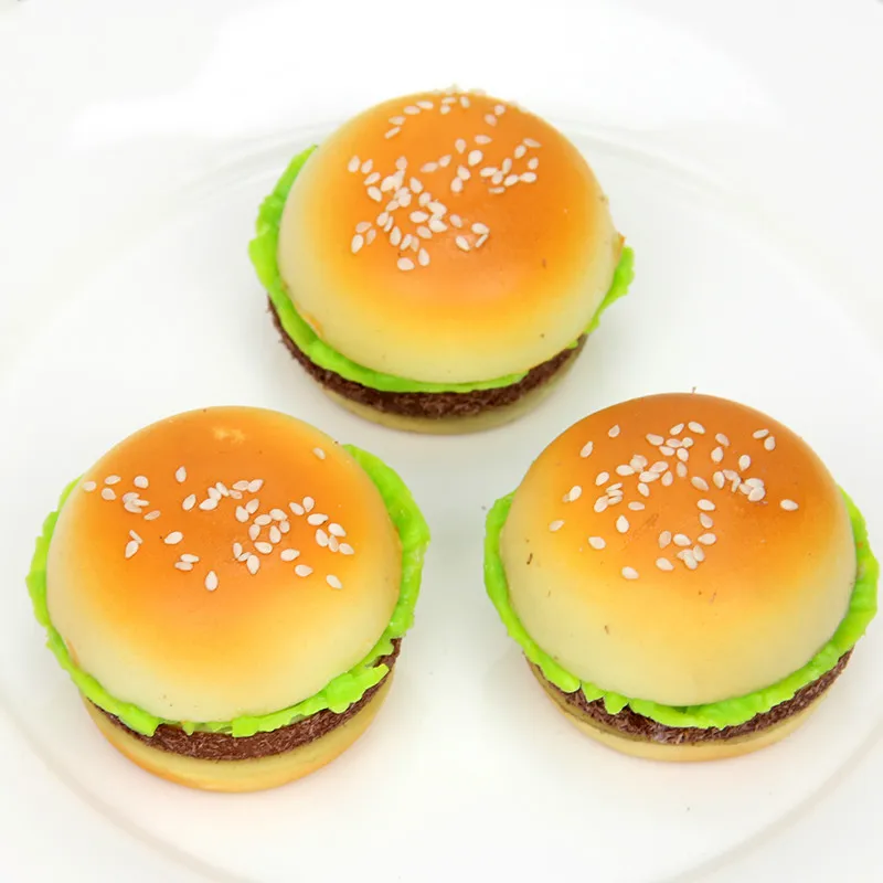 

Simulation Hamburger Slow Rebound Burger Model Children Food Toy Pretend Play Kitchen Food Fake Leaf Vegetables Sandwich Props