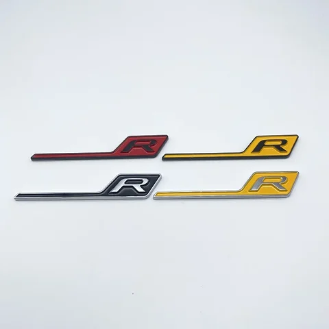 Chrome Black Red Yellow ABS R Letters Badge Emblem Sticker For GLS Series Car Trunk Rear Logo Accessories