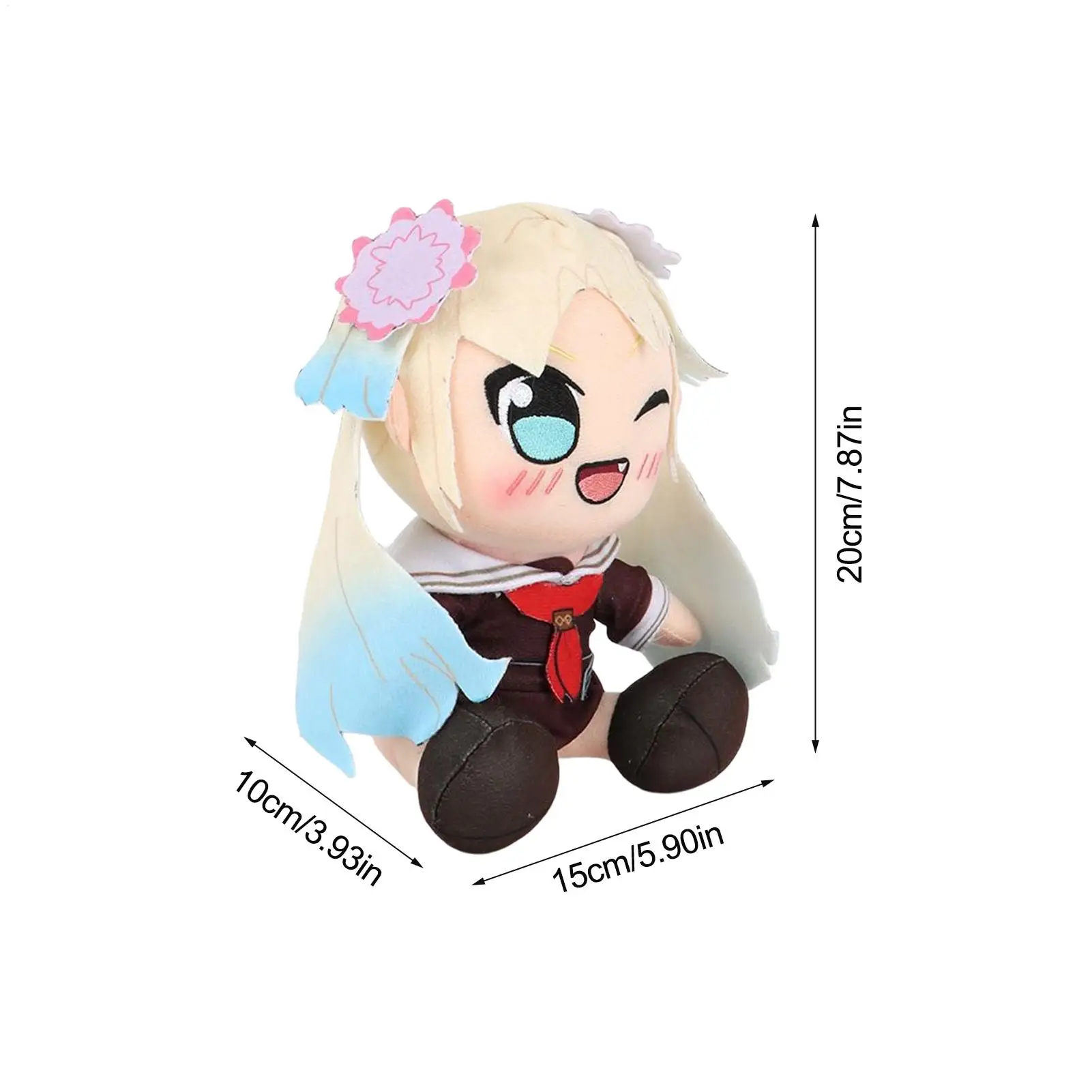 Para Osawa Ruruno muñeco de peluche Anime muñeco de peluche lindo almohada portátil de dibujos animados elegante muñeco de peluche suave para estante hogar escritorio de cumpleaños