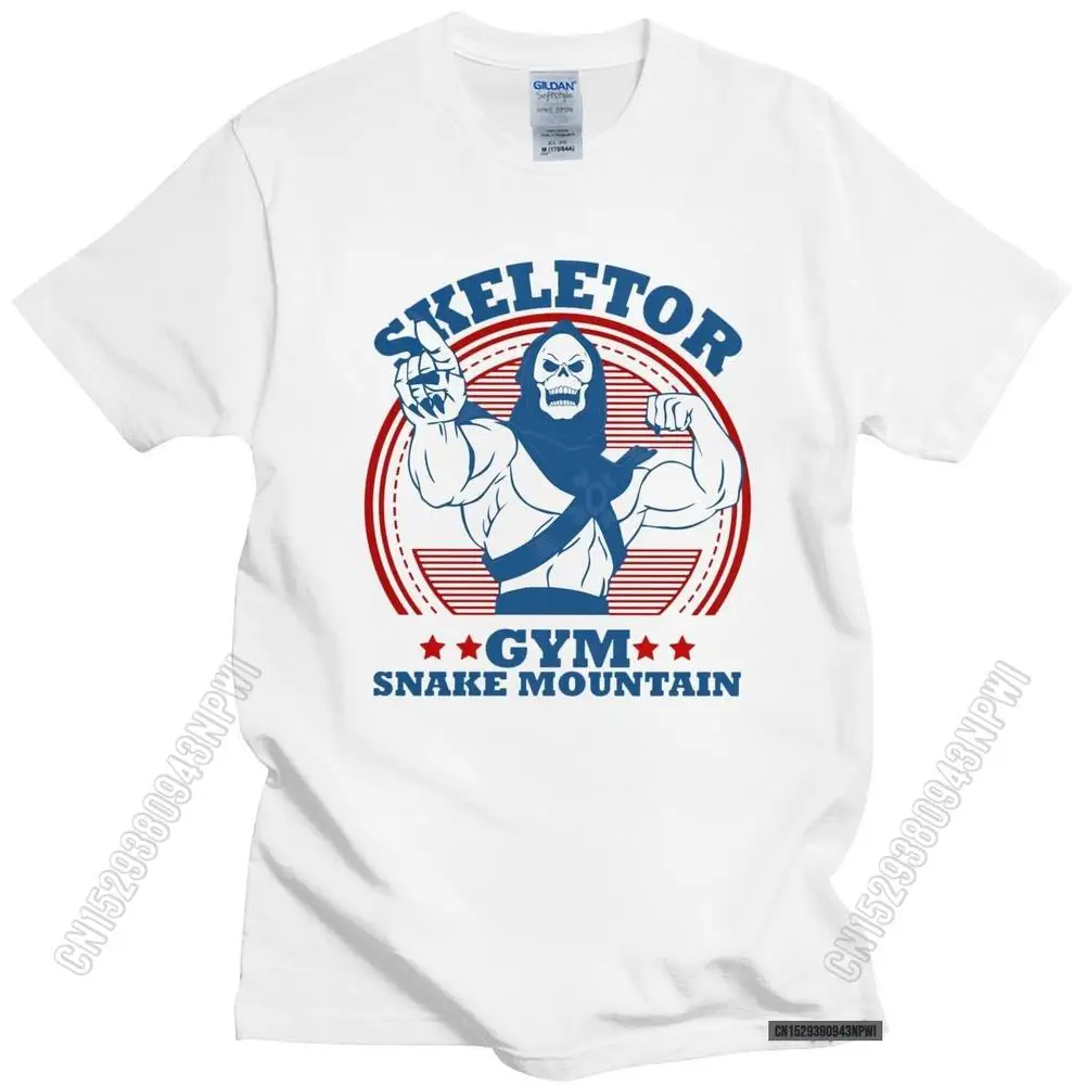 

Funny Skeletor Gym T-Shirt Snake Mountain T Shirt Men He-Man and The Masters of The Universe Tshirt O-Neck Cotton TeeTops