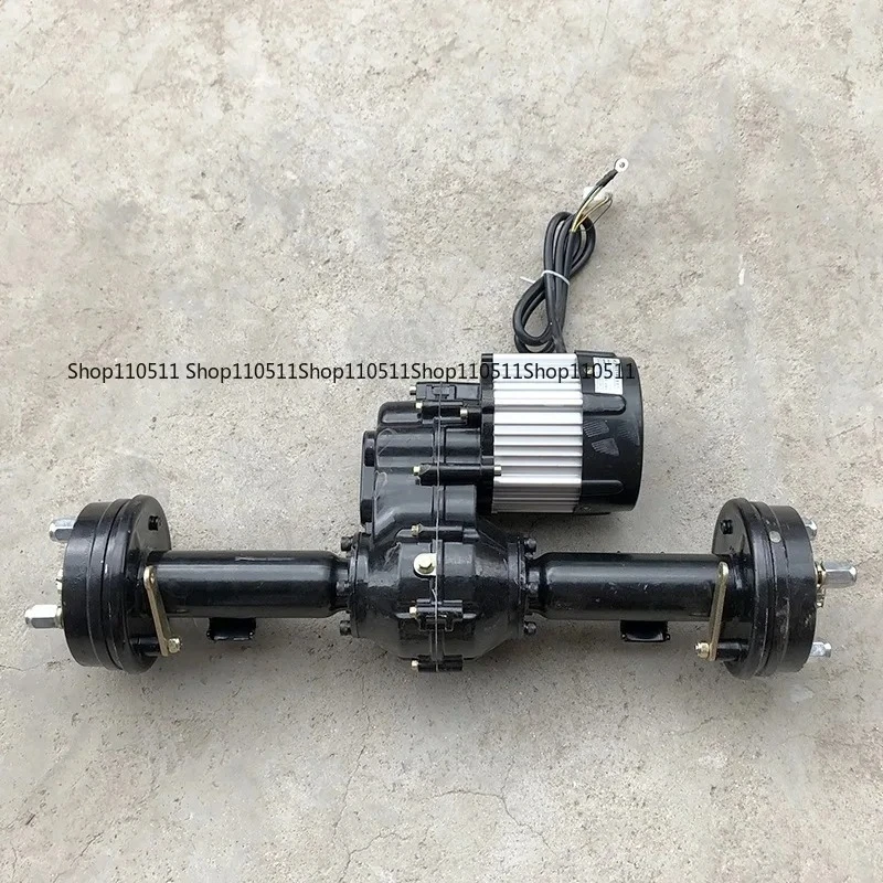 Construction Site Flatbed Car Fitting Parts, Low Speed Electric Rear Axle Motor for Engineering Trolley Complete ChassisAssembly