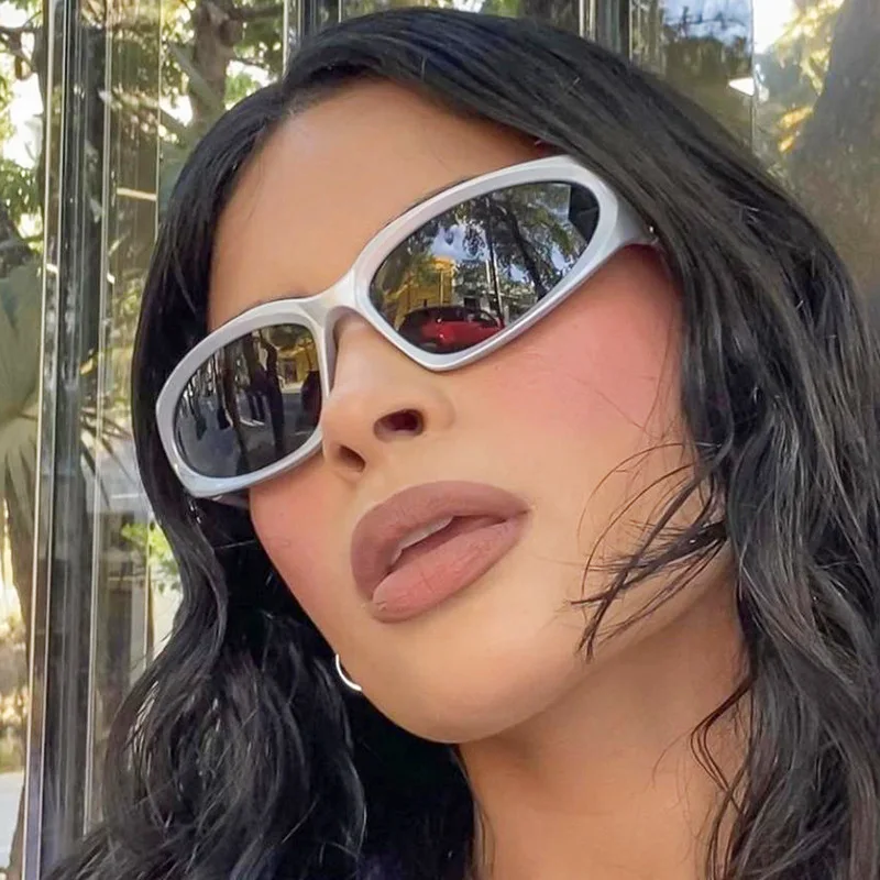 Punk Sunglasses Women Brand Designer Wrap Around Sun Glasses For Men Goggles Shades One Piece Fashion Eyewear For male female