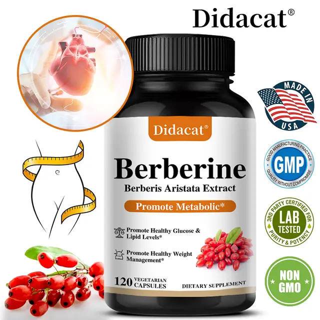 Berberine 500 Mg Dietary Supplement - Metabolism, Healthy Weight