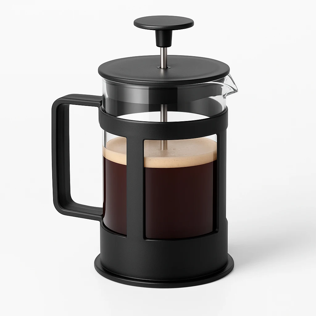 Cafetera French Press Capuchino Vidrio y Plástico 350ML Leche Café Capuchino