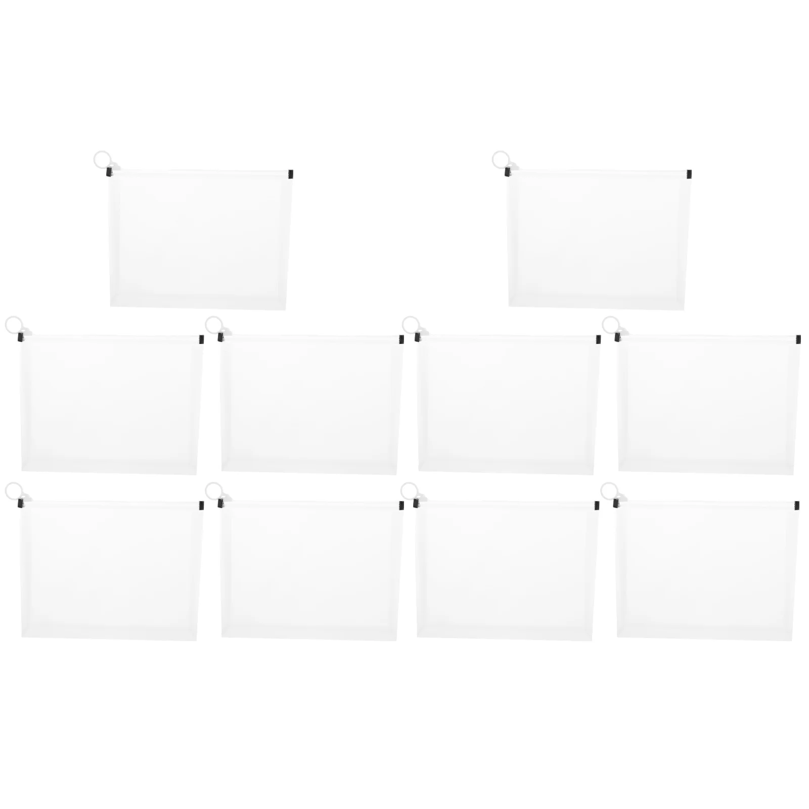 

10 Pcs File Holder Pencil Bag Office Stationery Document Pouches Case for Supplies Plastic Storage Student