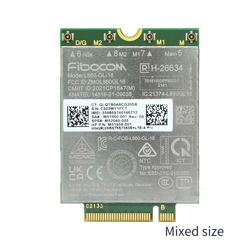 L860-GL 16 4G Module L860-GL CAT16 WIFI Network-Card M55040-005 لـ HPX360 840G5