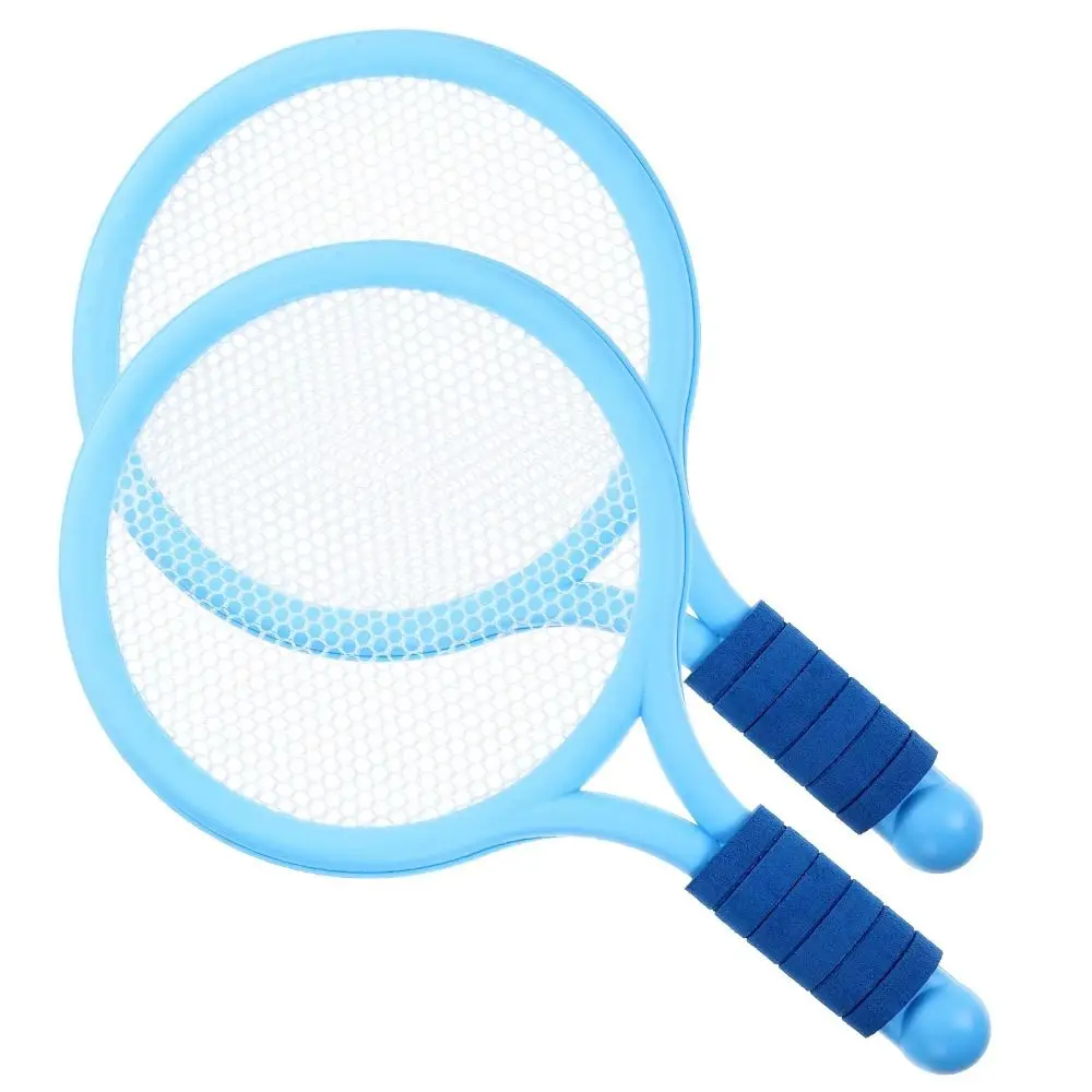 

Comfortable Handle Badminton Rackets Set Anti-slip Portable Plastic Rackets with Ball Lightweight Easy To Grip Tennis Play Set