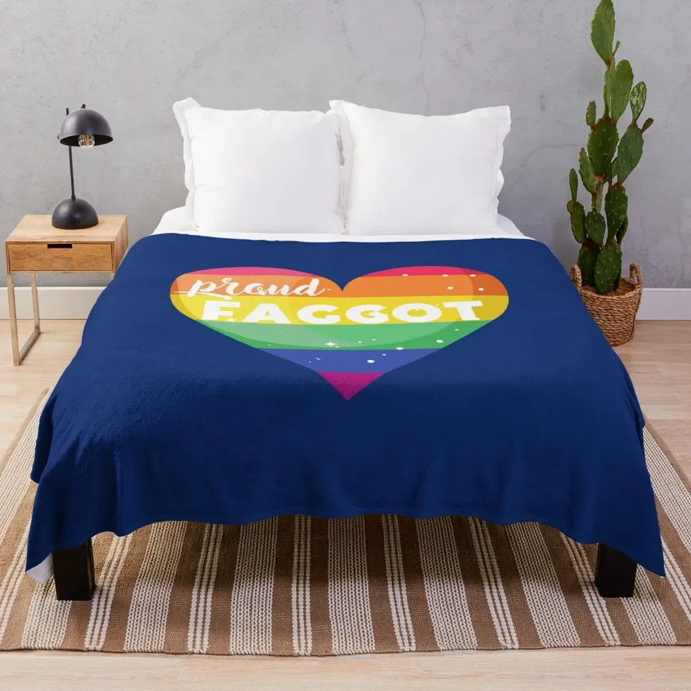 

Proud faggot Throw Blanket For Decorative Sofa Thermal Blankets