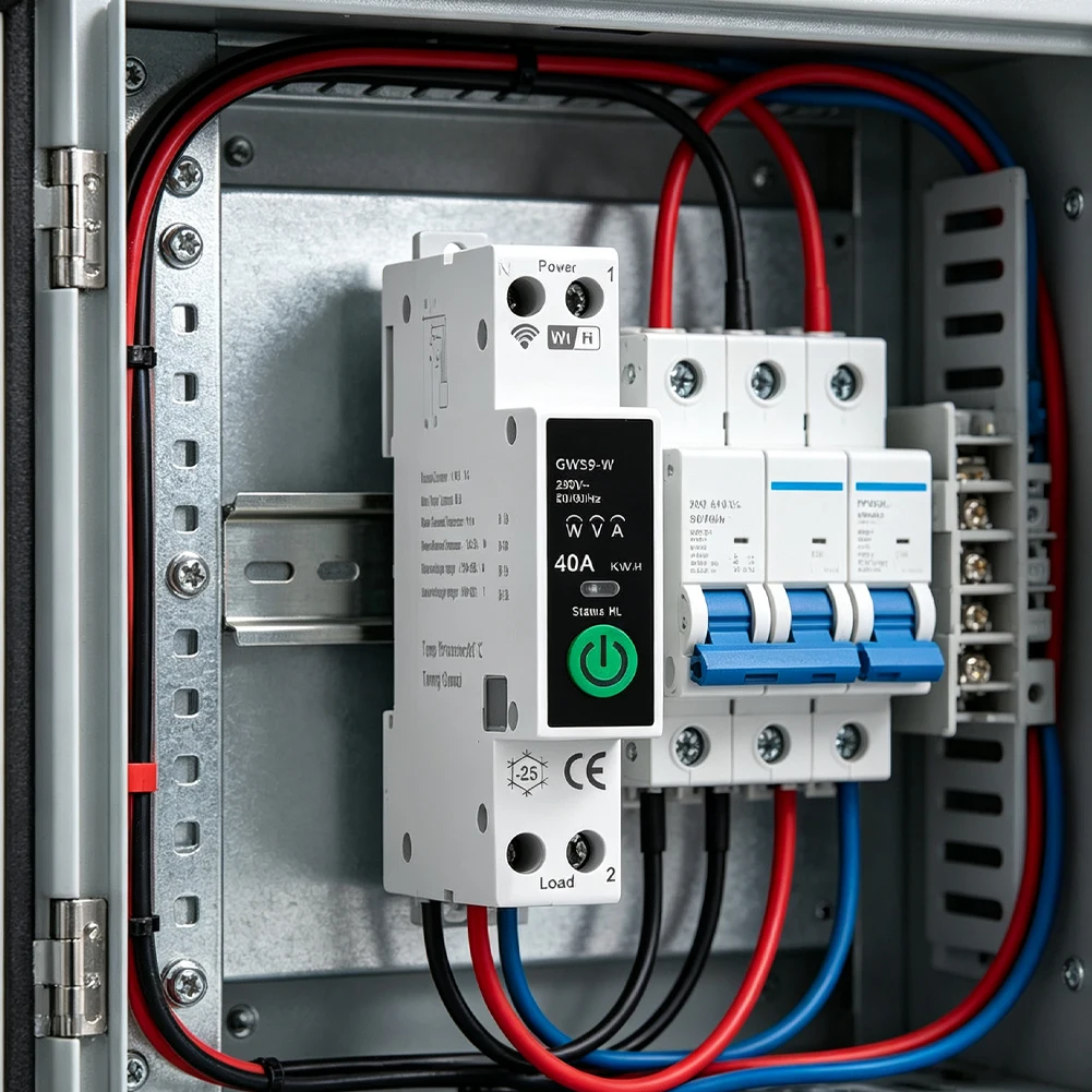 for Energy Monitoring for Smart Circuit Breaker with For Tuya WiFi Connectivity and Automatic On/Off Scheduling Capability