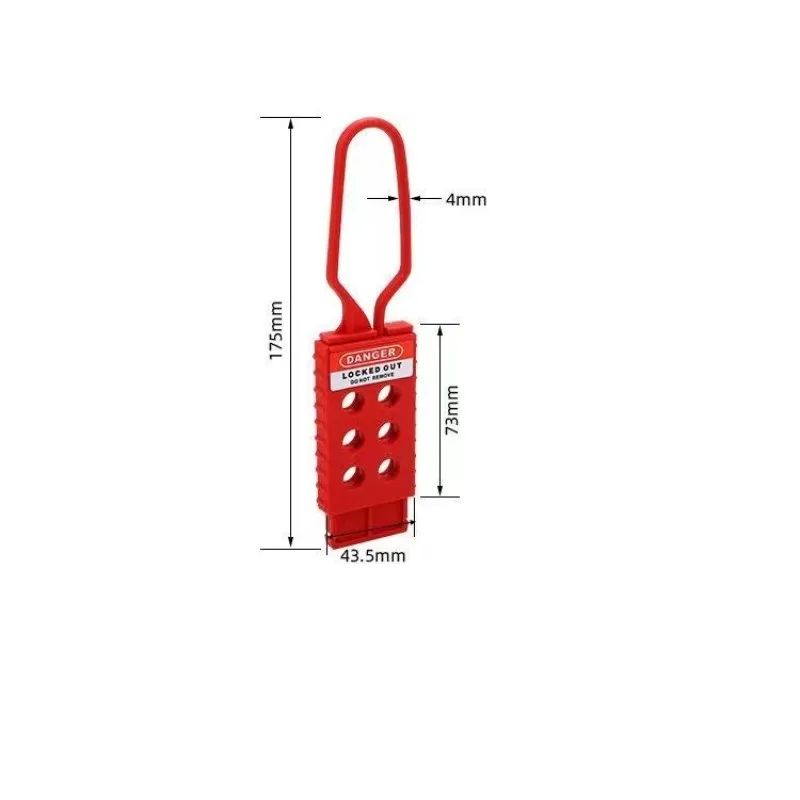 1Pcs Luokelock lockout tagout hasp with 6 holes Nylon Lockout Hasp Non-Conductive Lockout Hasp