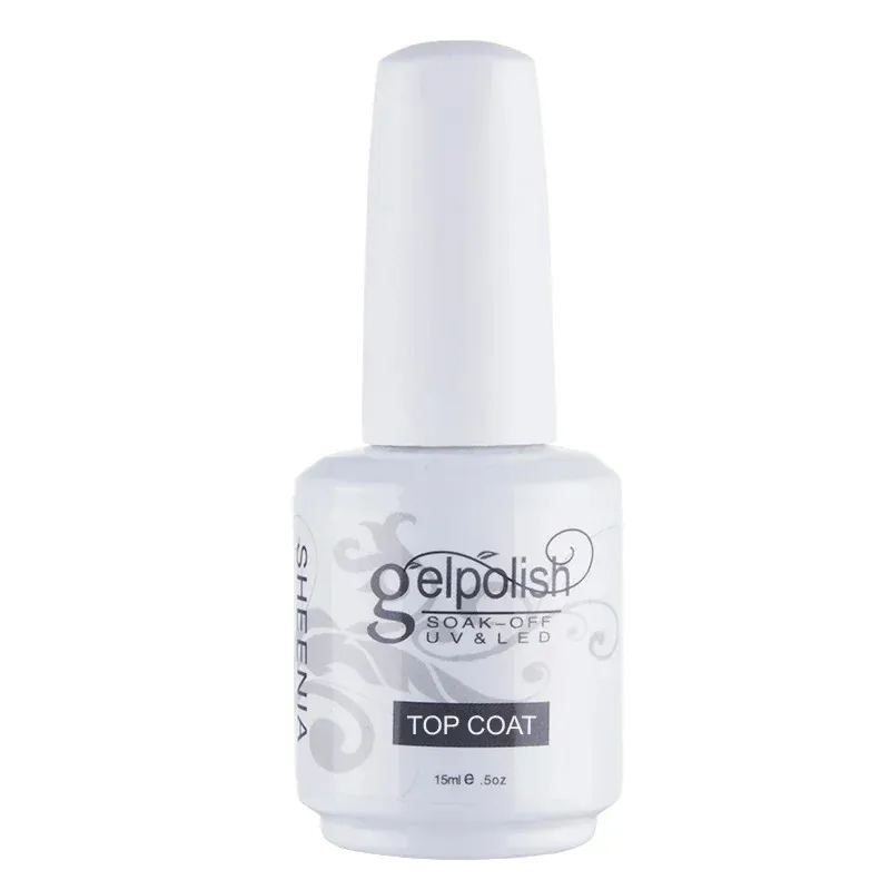 Sheenia 2025 WT025C 15ml ノーワイプトップコートベースコートジェルポリッシュUV LEDネイルアートソークオフジェルヴァーニッシュノンスティッキーレイヤートップコート