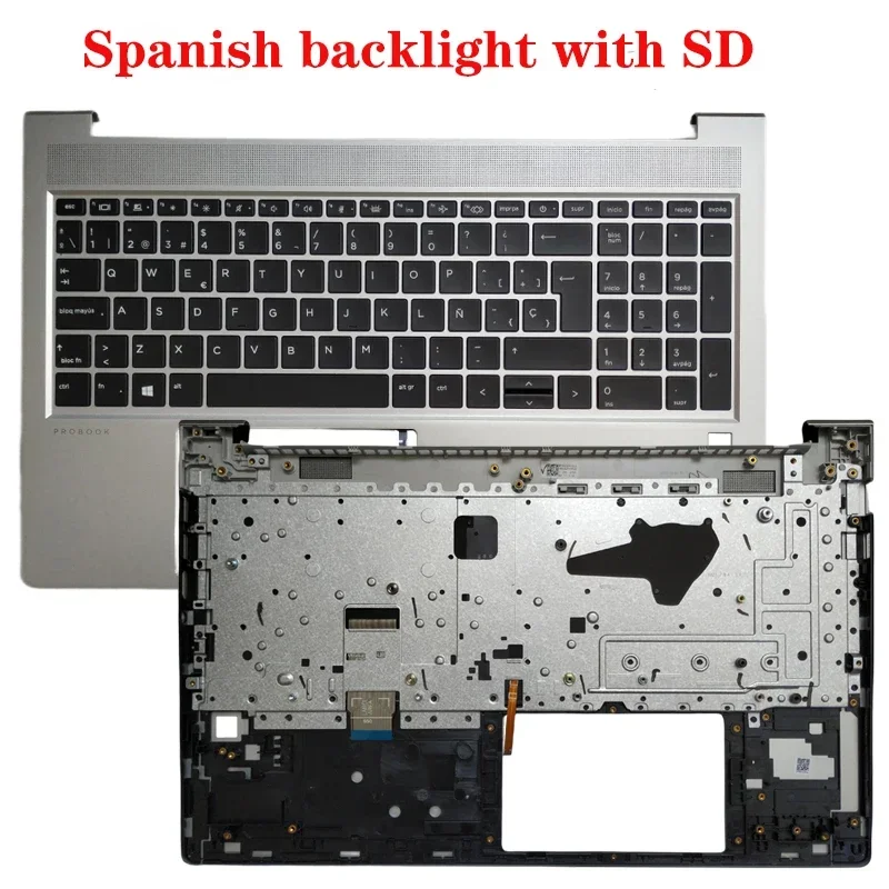 New US/LA/SP/UK Keyboard with Backlight Palmrest Cover for ProBook 450 G8 G9 650 455R ZHAN 66Pro15 G4 M21742-001