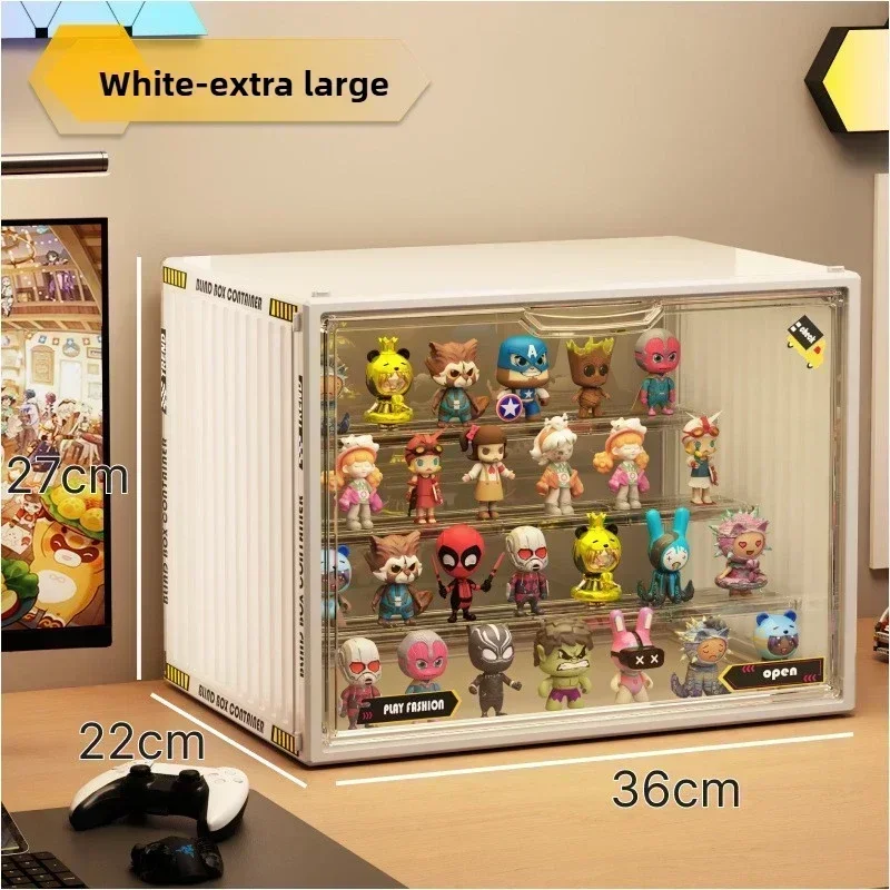 1/2/4 pcs Containerized designs Acrylic Organizer for Collectible Figures High Definition Transparent Miniature Display Case