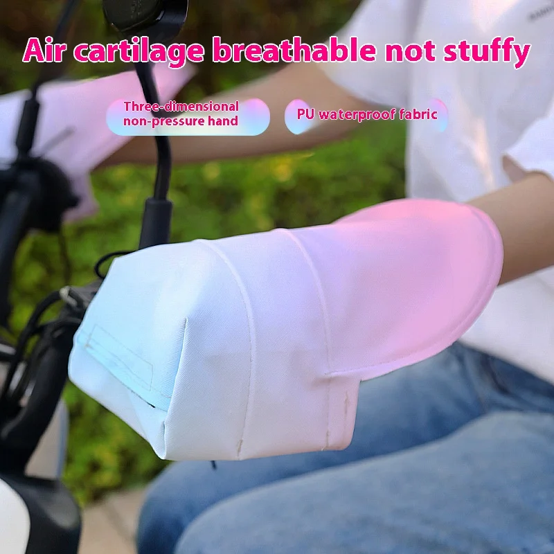 

Summer Electric Vehicle Sun Protection Gloves Waterproof Motorcycle Handlebar Covers Blocking Sunshade for Bottlecars