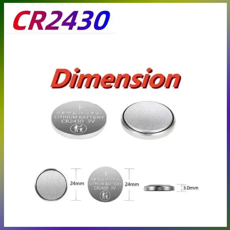 

CR 2430 DL2430 CR2430 BR2430 280mAh 3V Lithium Battery Button Coin Batteries for Key Fob Watch Alarm Clock Remote Control