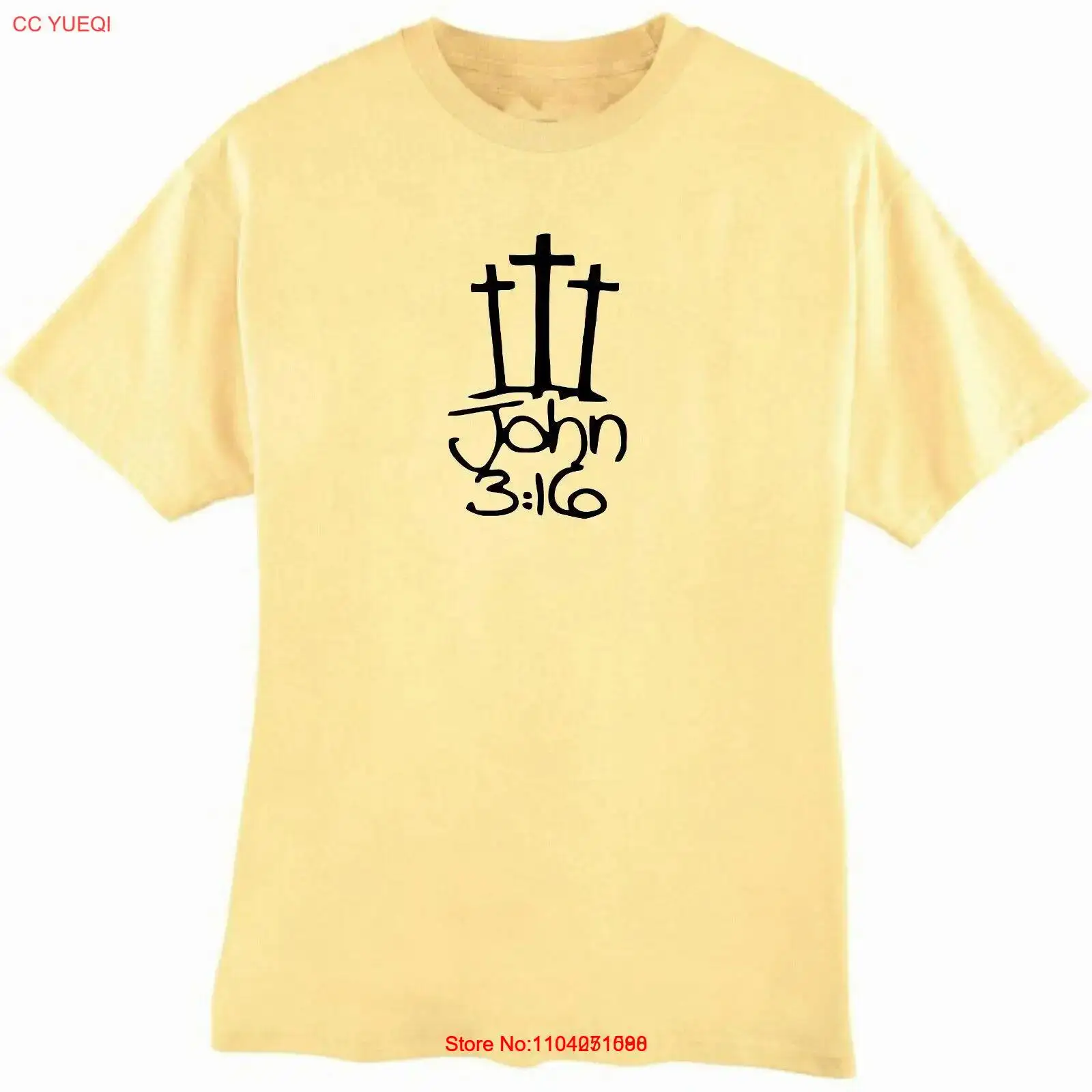 John 3:16 / Three Crosses T-Shirt. Faith Jesus Bible Verse