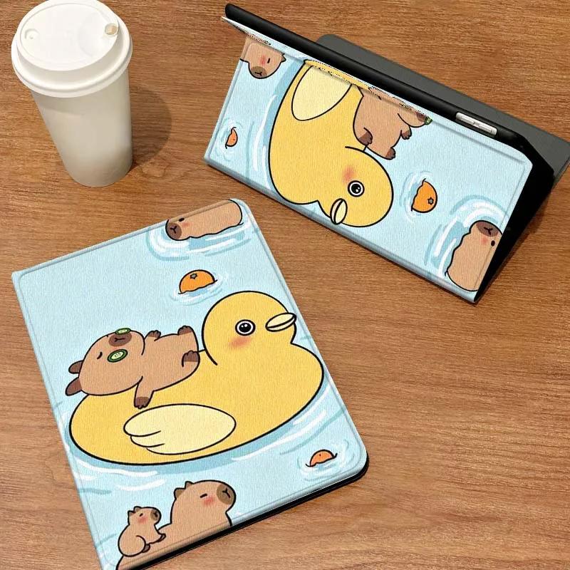 

Capybara Bathing Cute Pattern For Samsung Galaxy Tab A7 A9 A11 S6 A11 A8 S11 Lite Plus 10.4 10.5 10.1 Inch Tablet Case