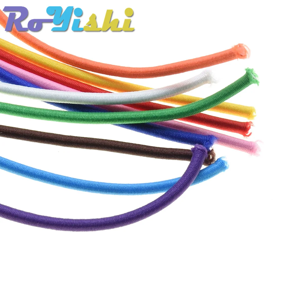 1 Yard Colorful Diameter 3mm Elastic Rope Bungee Shock Cord Stretch String for DIY Jewelry Making Outdoor Backage