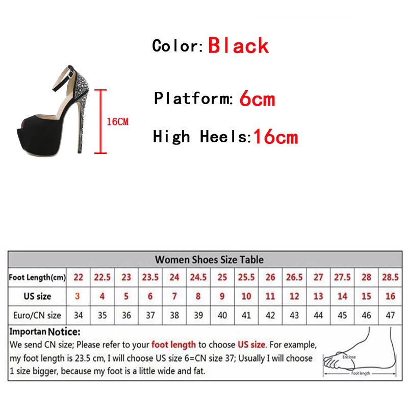 Liyke Runway Style Rhinestones Women Super High Heels Sexy Sandals Open Toe Ankle Buckle Strap Platform Shoes Stiletto Mujer