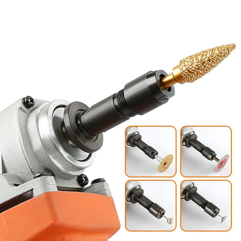 Modified Angle Grinder To Straight Grinder Adapter Metal Grinder Chuck 3/6Mm For 100 Angle Grinder Grinding Polishing