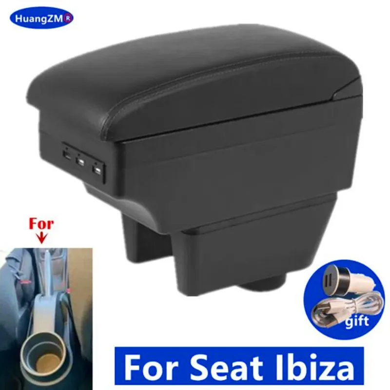 Für Seat Ibiza Armlehne Box Für Seat Ibiza 6j Ibiza 6L 2008-2017 Auto Armlehne box Lagerung box gewidmet Nachrüstung Auto Zubehör