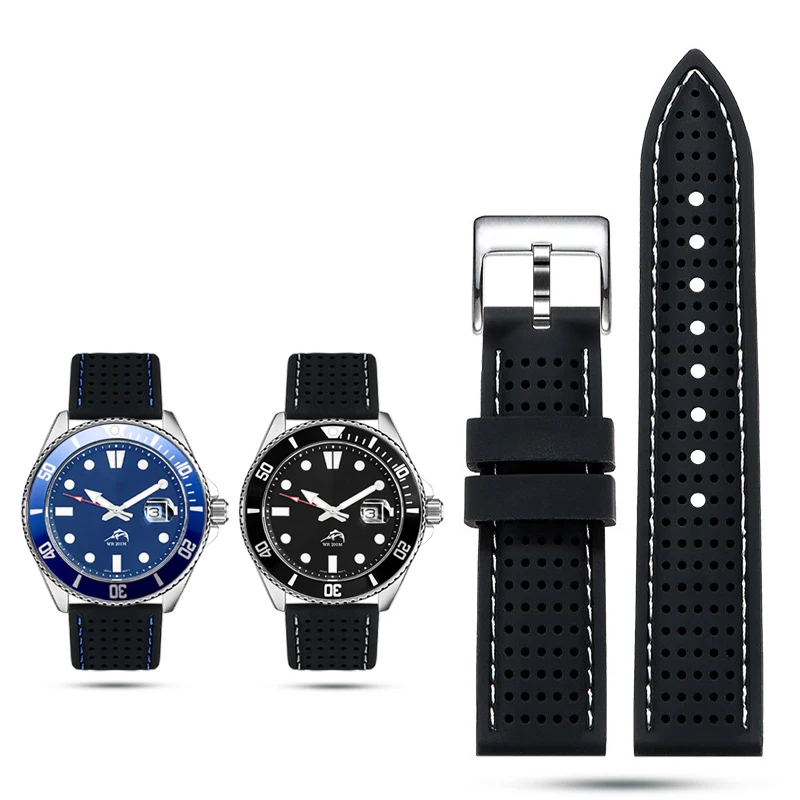 20mm 22mm Silicone Watchband For Casio Swordfish Duro MDV106-1A MDV-106/107-1A Bracelet marlin Waterproof Sport Watch Strap