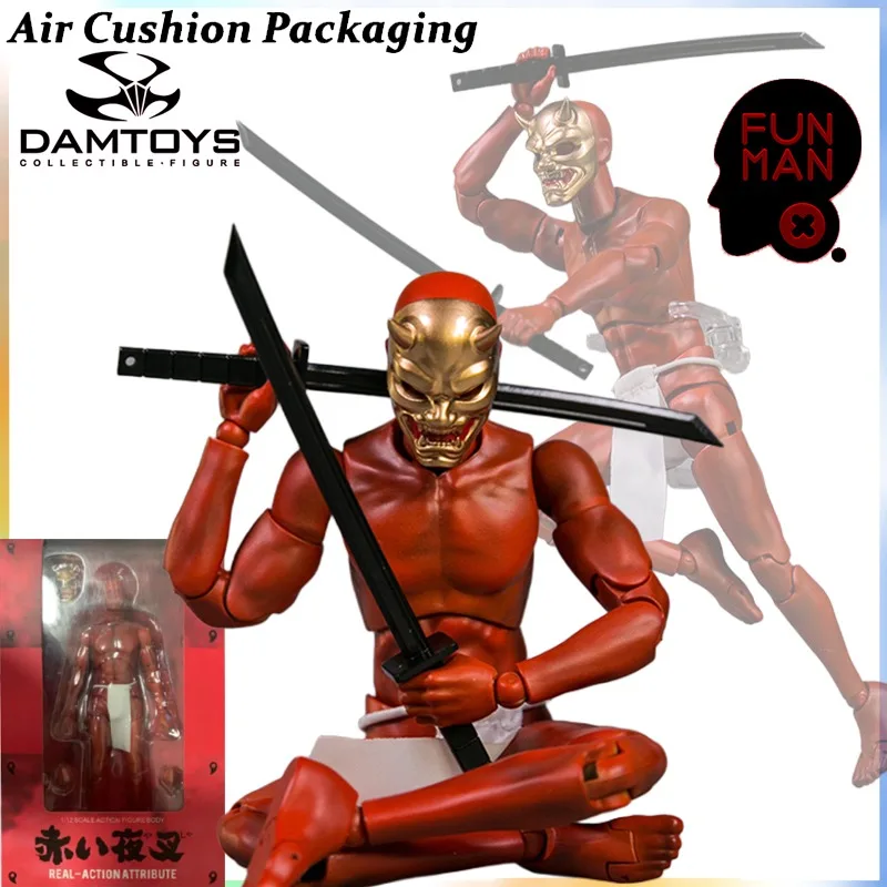 

Оригинальная фигурка DAMTOYS в масштабе 1/12 из серии "Fun Man" — Акайша, военный генерал периода Сэнгоку, модель игрушки