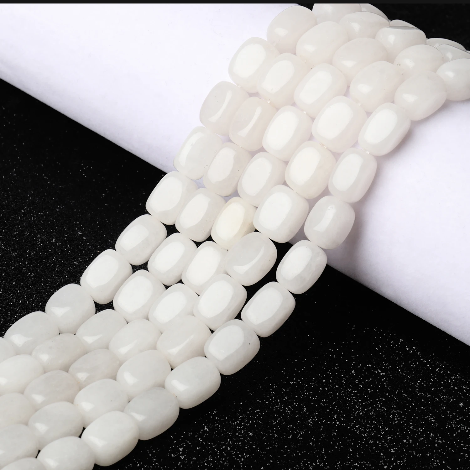 8x12mm Irregular White Agates Stone Beads Natural Loose Spacer Beads for Diy Handmade Charms Bracelet Jewelry Making Accessories