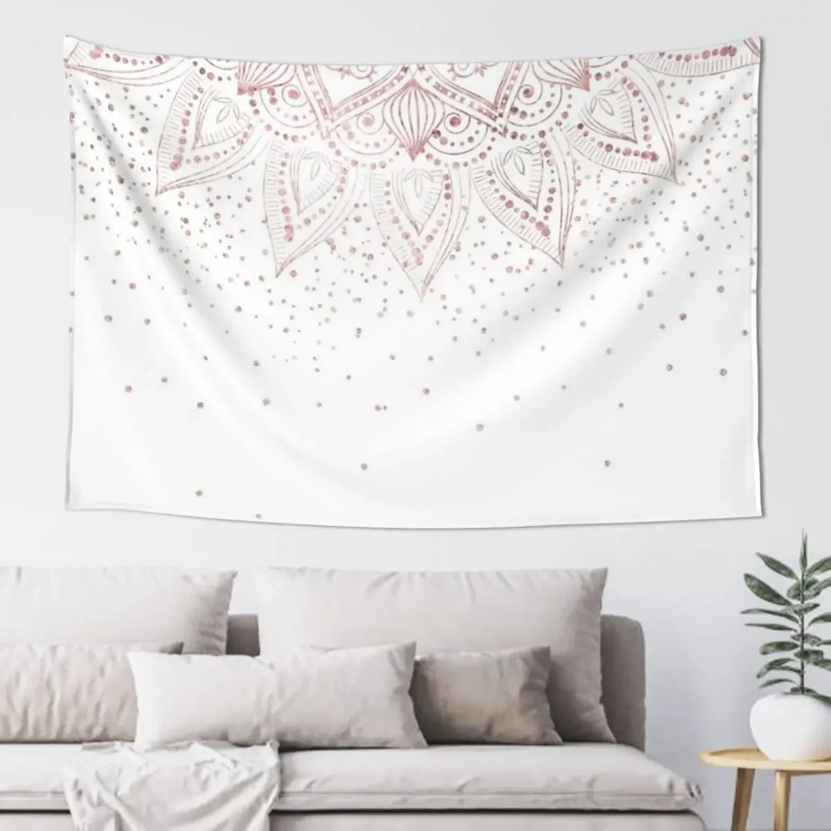 

Elegant rose gold mandala confetti design Tapestry Room Ornaments Outdoor Decoration Tapestry
