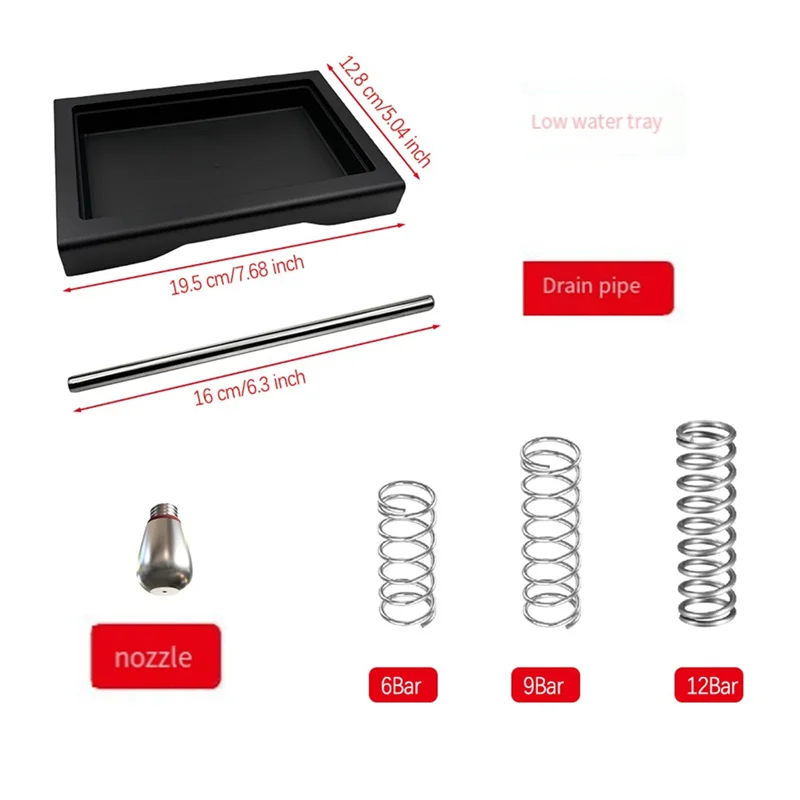 ガッジア クラシック プロ 9バール/6バール OPVスプリング改造キット コーヒーメーカーアクセサリー用 低床式ドリップトレイ (家電部品)