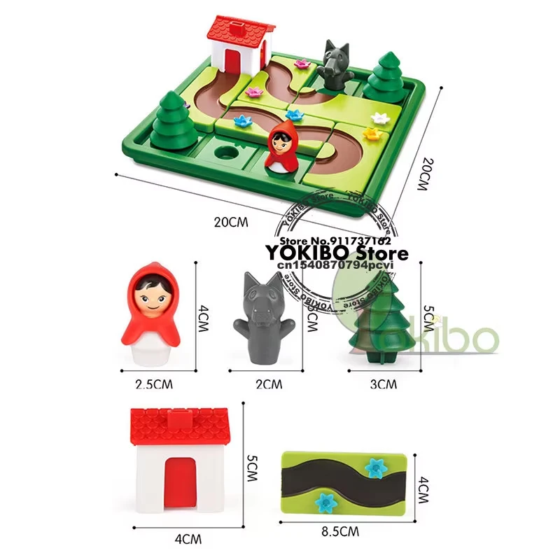Little Red Riding Hood Hide&Seek Board Games With Solution Skill-Building Puzzle Logic Game Training Toy Children Gift