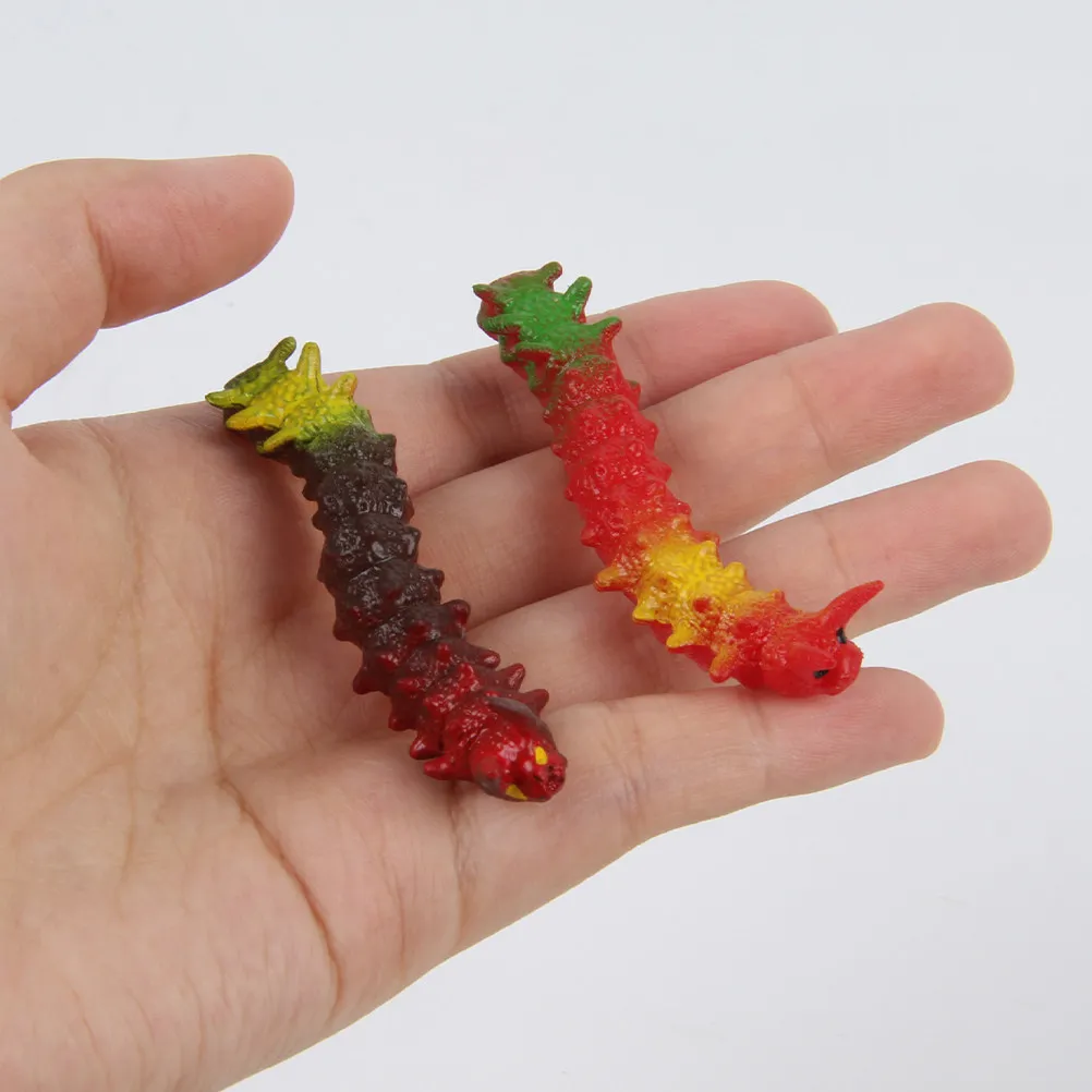 

10Pcs Simulation Caterpillars Realistic Fake Worms for Kids Animal Learning Scare Jokes Trick Props Birthday Gifts Miniature