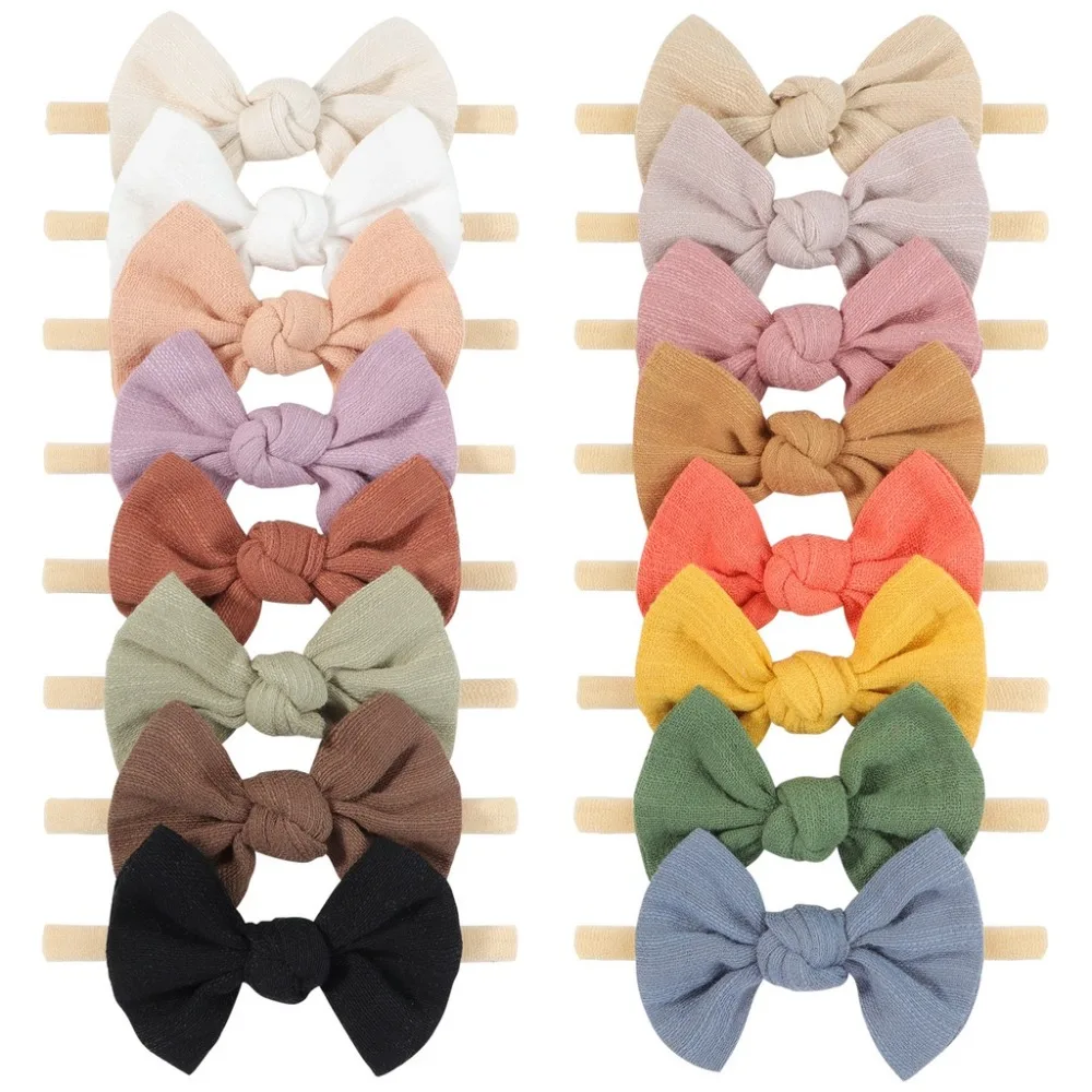 5Pcs/set Set Kids Bows Soft Cotton Hair Bands for Kids Girls Head Band Newborn Headwear Kids Hair Accessories