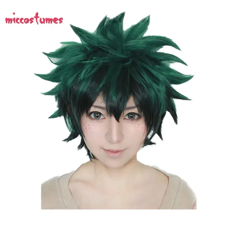 شعر مستعار أنيمي لـ Green Cosplay Wigk؛ 3,c'5.b;8'