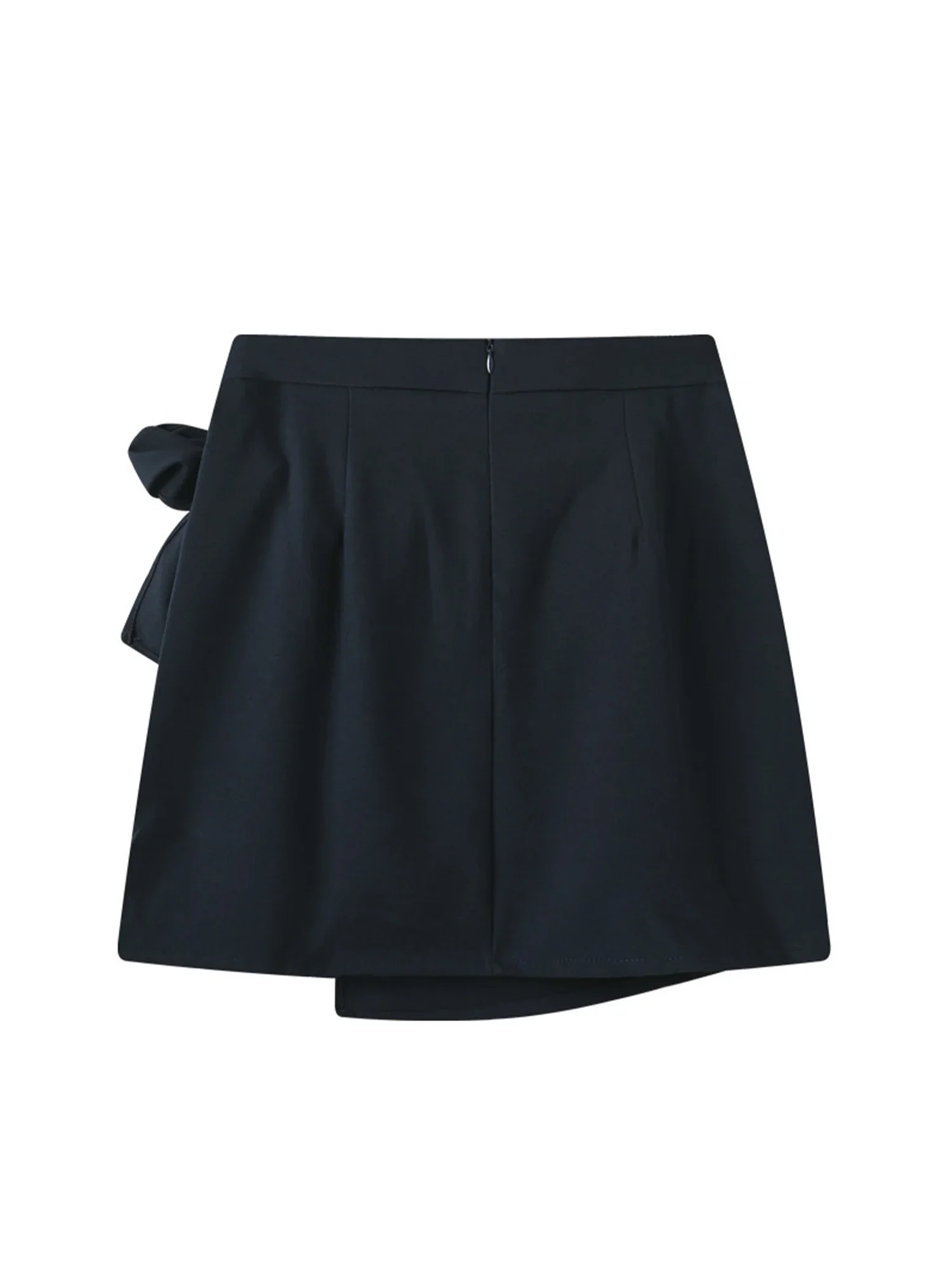 Women's Black Gothic Emo A-line Bow Mini Skirt Skirt Harajuku Y2k Oversize Wrap 2000s Clothes Spring