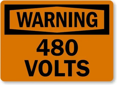 4120 Volts Osha Warning Aluminum Weatherproof 12