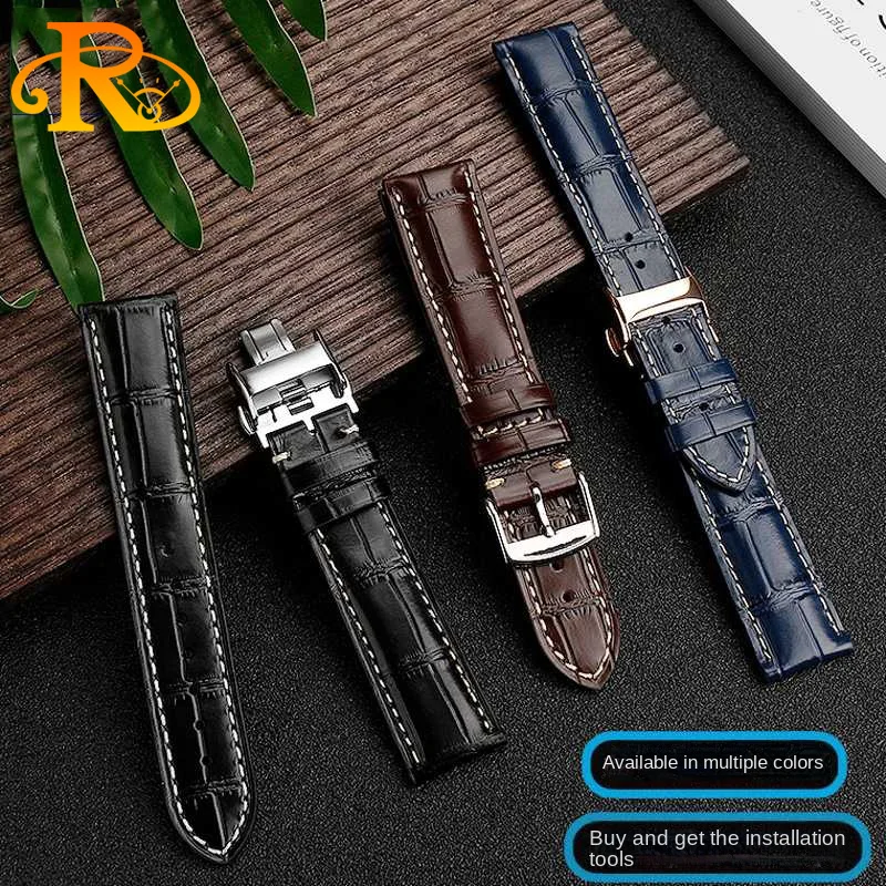 Genuine Leather Watchband Watch Strap For Longines L2 L3 L4 Masters COLLECTION Watch Belt Bracelet Cowhide Strap 19mm 20mm 21mm