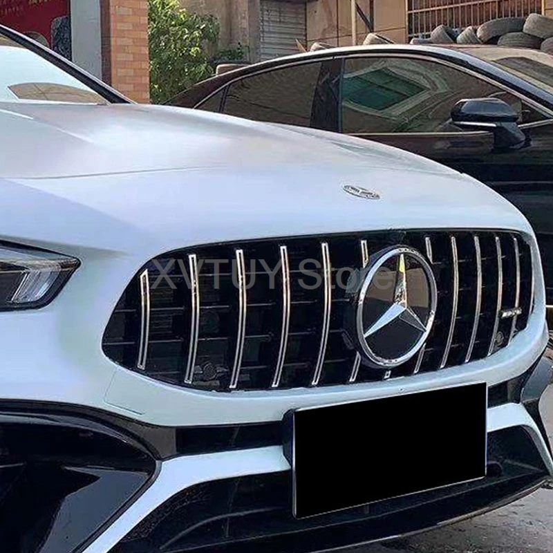 

Car Front Bumper Racing Grille Body Kits for Mercedes Benz A Class W177 A180 A200 A220 AMG 2019+ GTR Style Vertical Bar