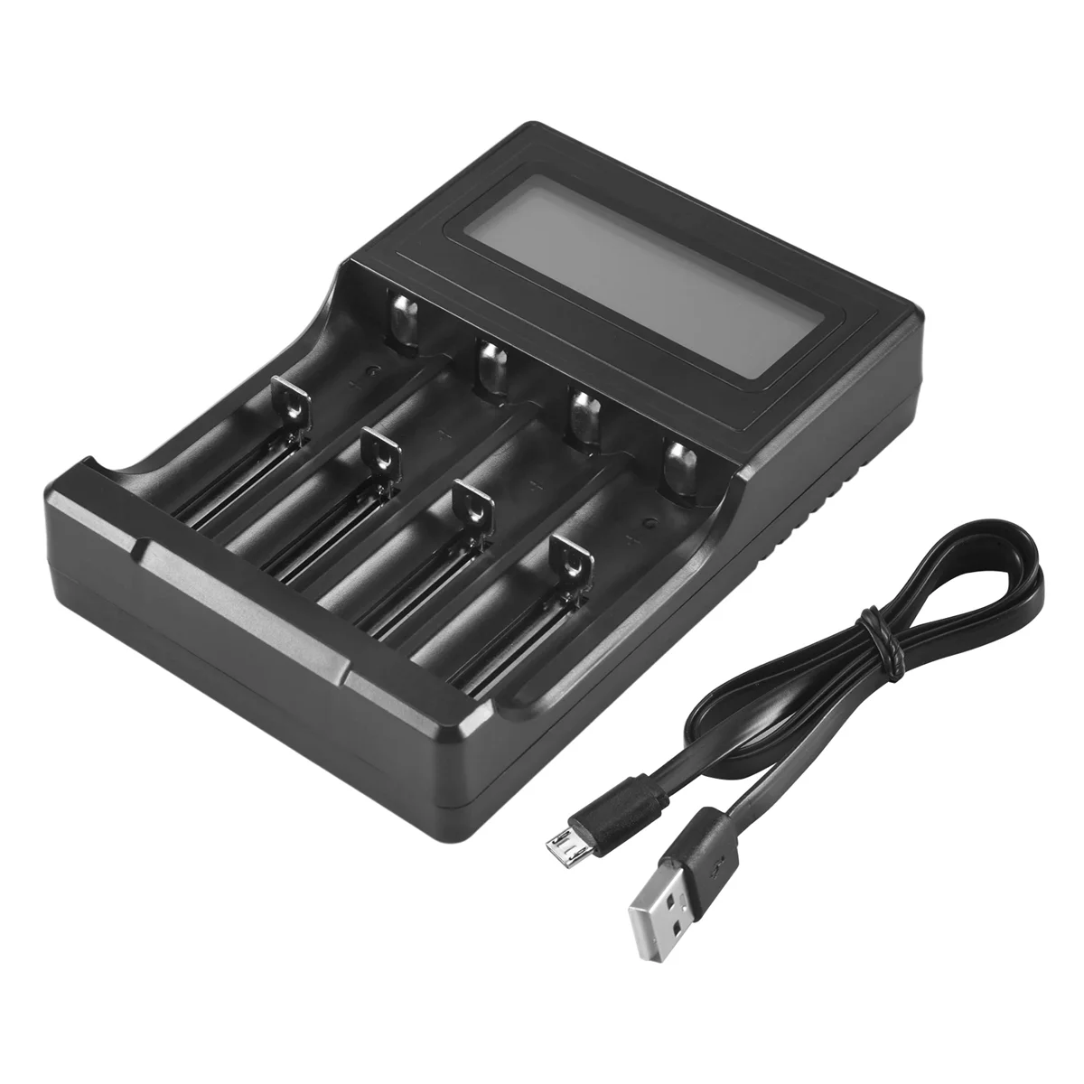 18650 Battery Charger, LCD Display Speed Batteries Charger with 4 Bay Discharge Function for Rechargeable 3.7V Li-Ion Batteries