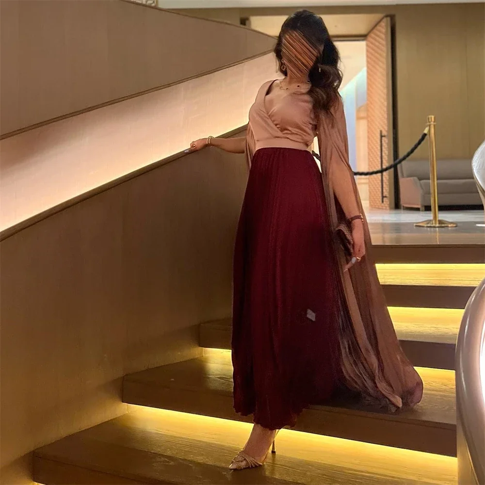 

Модные одинаковые сексуальные высококачественные шифоновые длинные платья трапециевидной формы с v-образным вырезом по индивидуальному заказу, вечерние платья, формальные ретро, современный стиль, класс