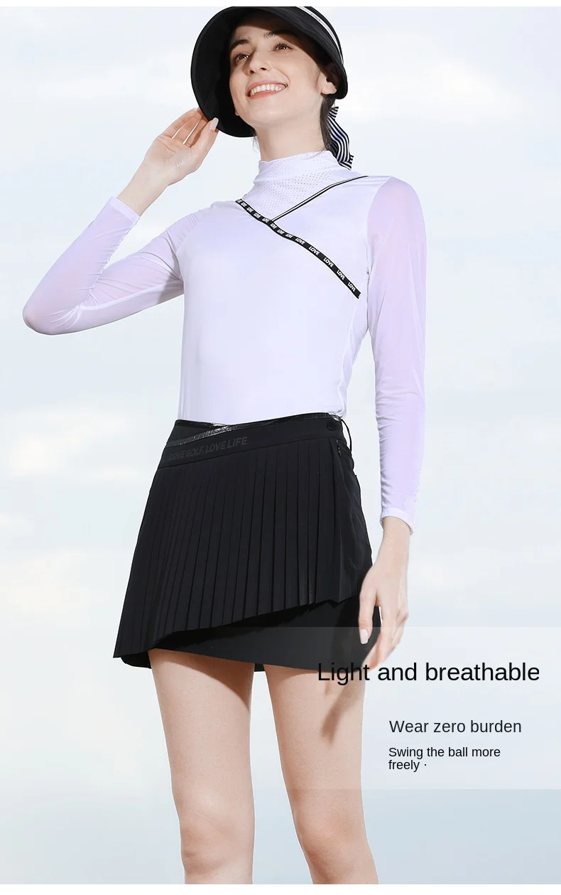 h-Golf Clothing Women's Ball Uniform Exposure-Proof Skirt Golf Women's Skirt Polyester