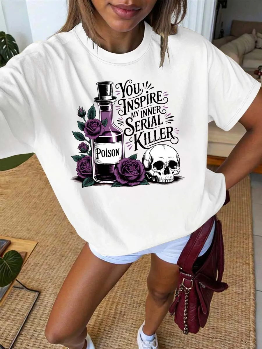 

Большие размеры, острая готическая графика, уникальная стильная массивная летняя футболка с короткими рукавами