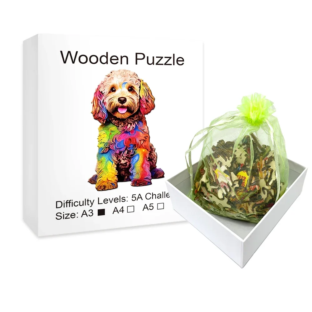 Puzzles d'animaux mystérieux pour adultes et enfants, jeux interactifs, jouets en bois, cadeau de chien, fabuleux