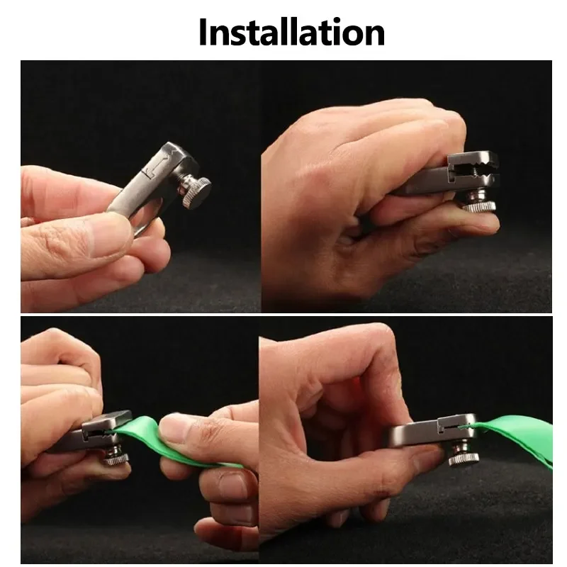 1pc ao ar livre poderoso estilingue anel de caça catapulta metal com faixa de borracha caça estilingue ferramenta dedo estilingues