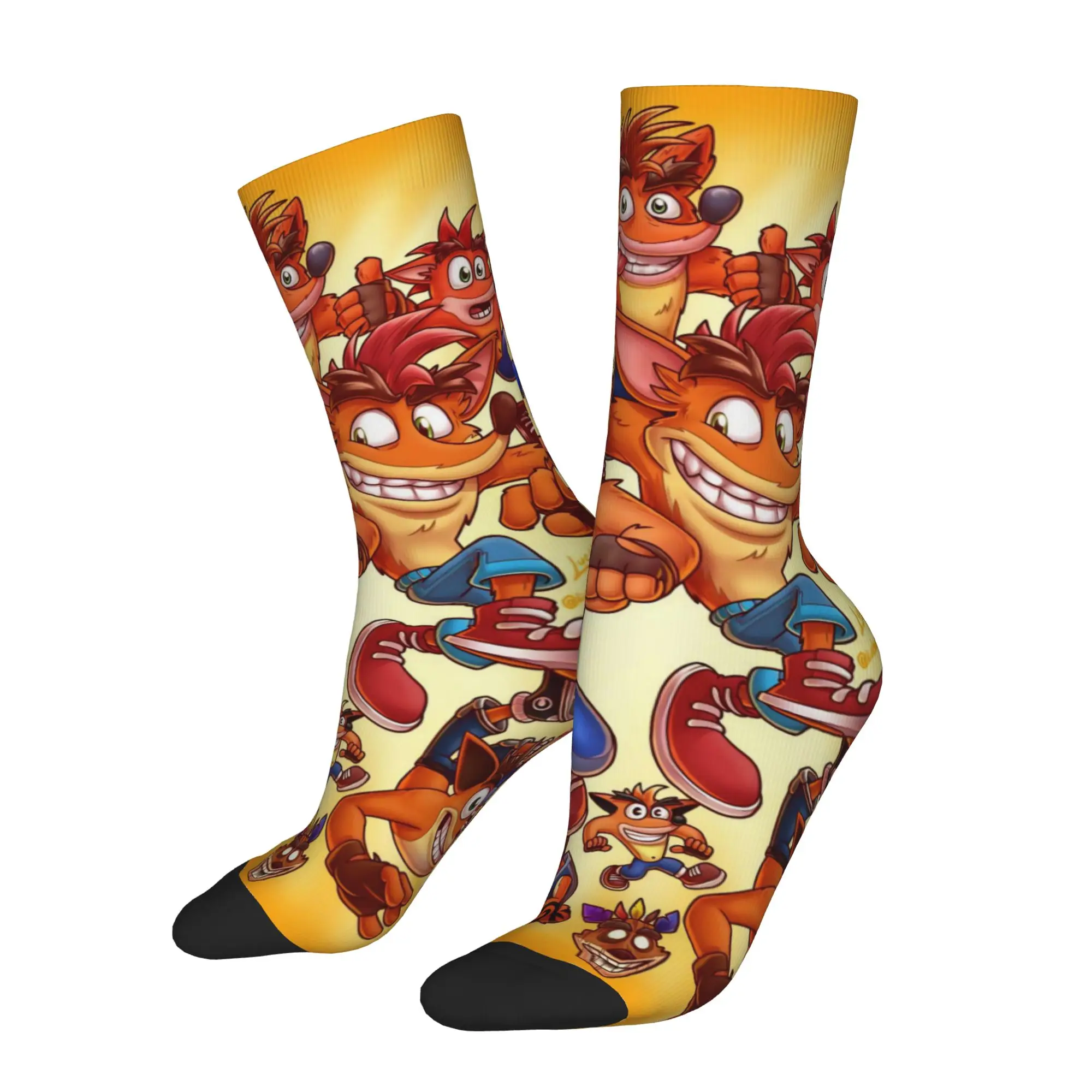 Crashed Game Bandicoots  Socks Men Women Polyester Funny Socks Harajuku Spring Summer Autumn Winter Middle Tube Socks Gifts