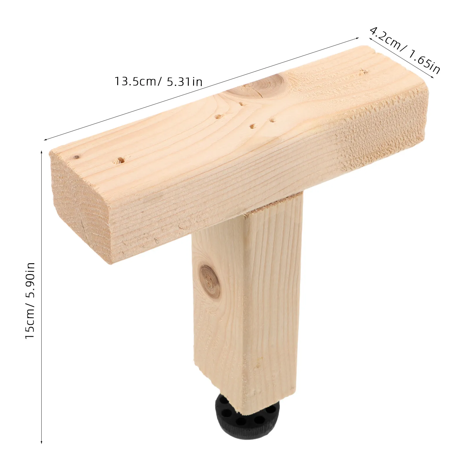 2Pcs Adjustable Height Wooden Bed Bottom Support Legs Heavy Duty Reinforcement Parts Nonslip Feet for Bed Frame Center Support
